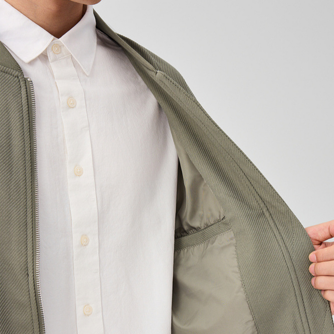 Men's Stylish Bomber Jacket - Harbor Ridge Design