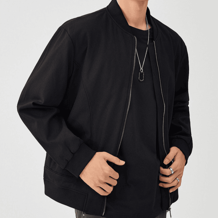 Men's Stylish Bomber Jacket - Harbor Ridge Design