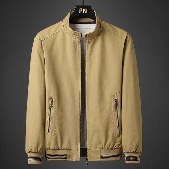 Men's Stylish Bomber Jacket - Trendy Outerwear for Every Occasion Khaki