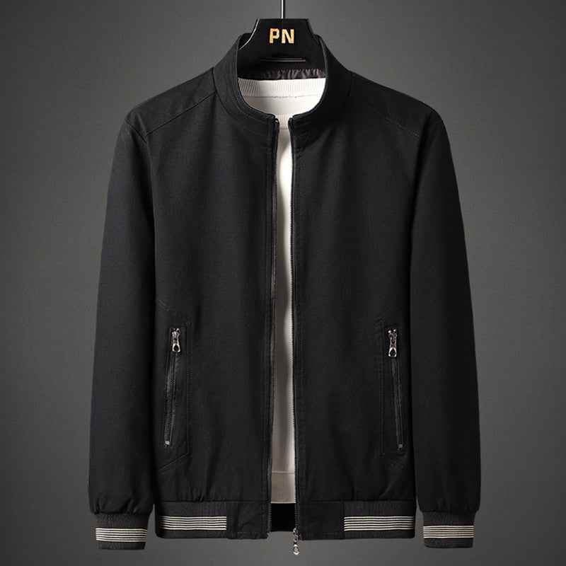 Men's Stylish Bomber Jacket - Trendy Outerwear for Every Occasion Black
