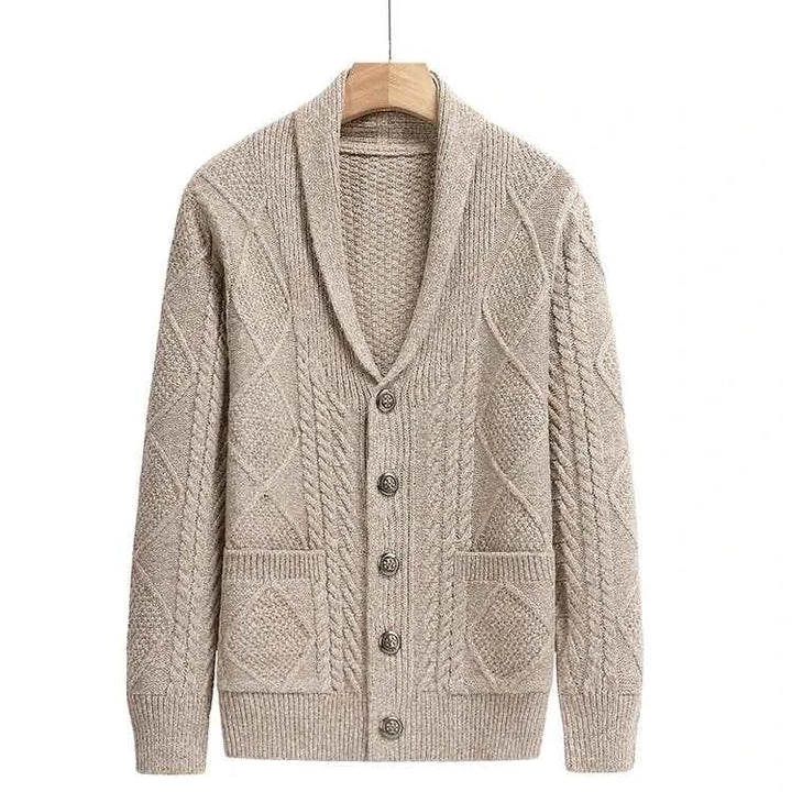 Men's Stylish Cardigan Khaki