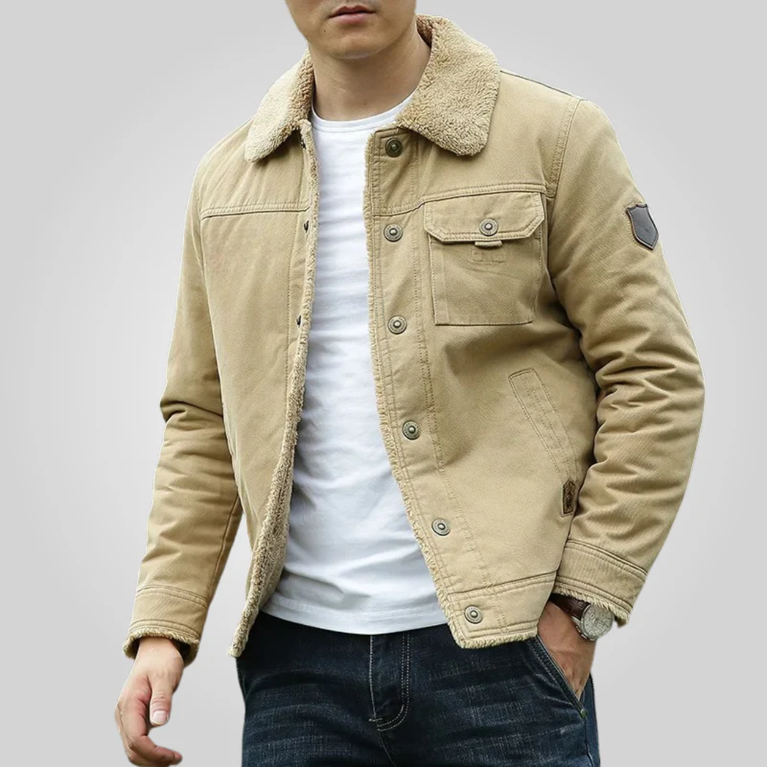 Men's Stylish Jacket - Trendy and Modern Design Khaki