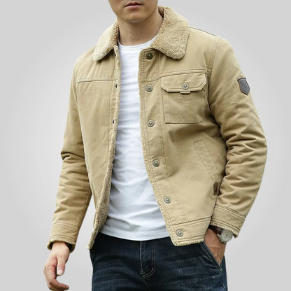 Men's Polyester Jacket Green Winter Khaki Khaki