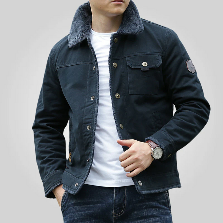 Men's Stylish Jacket - Trendy and Modern Design Navy Blue