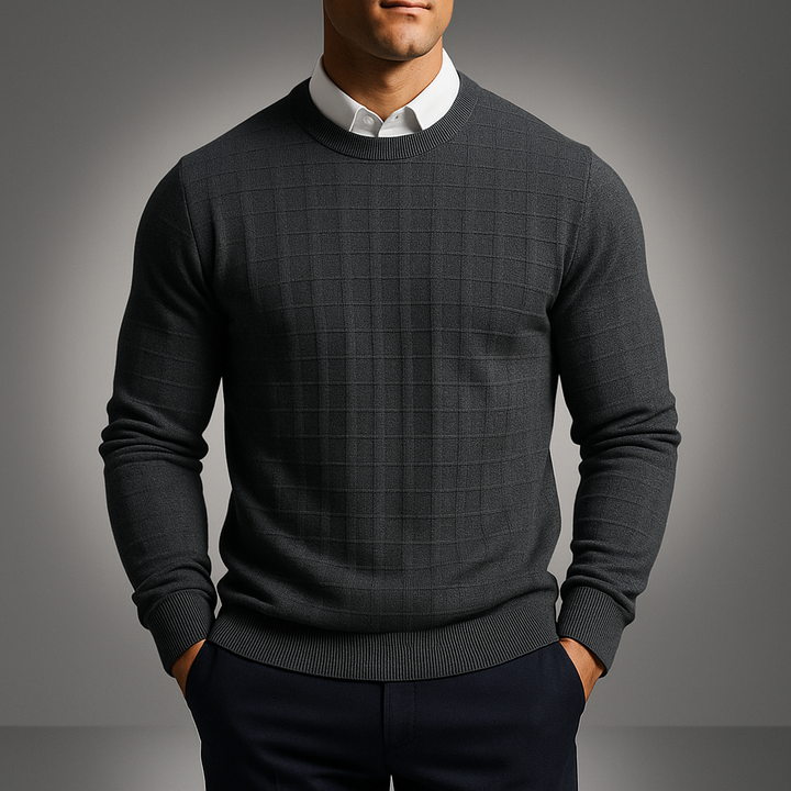 Men's Stylish Knit Sweater Dark Gray