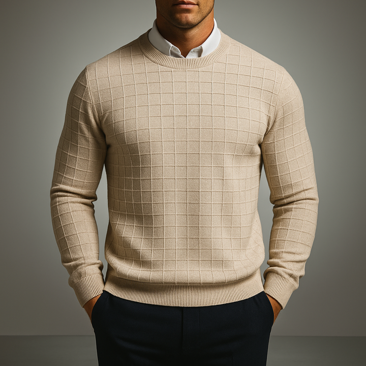 Men's Stylish Knit Sweater Oatmeal
