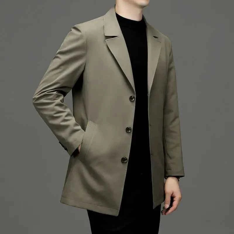 Men's Stylish Overcoat Jacket Brown