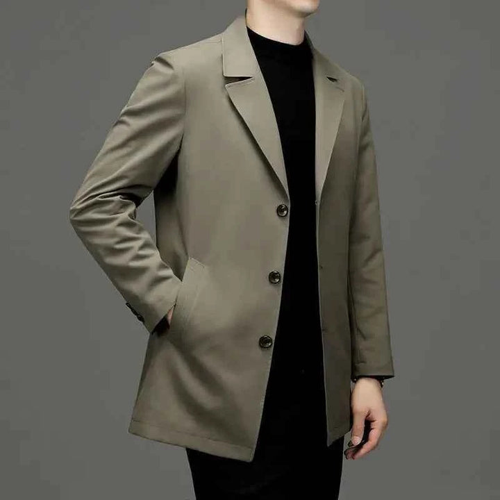Men's Stylish Overcoat Jacket Brown