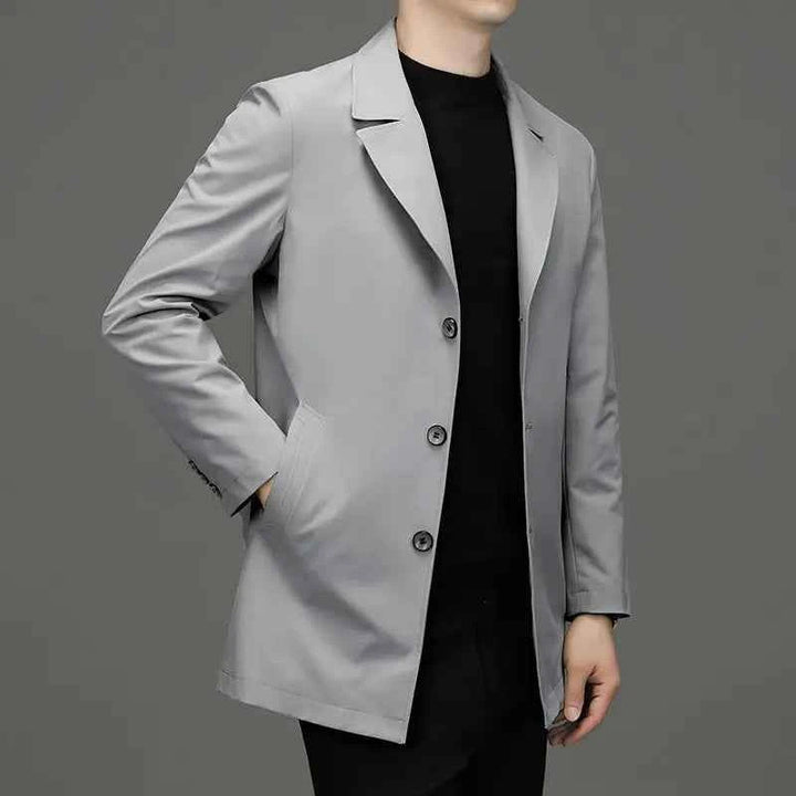 Men's Stylish Overcoat Jacket Gray