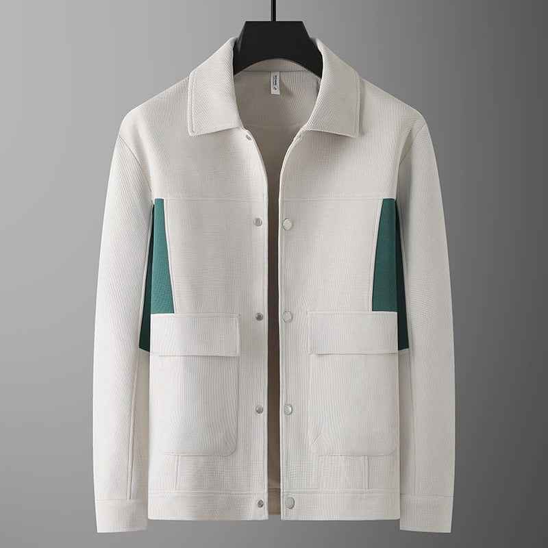 Men's Stylish Panel Jacket White