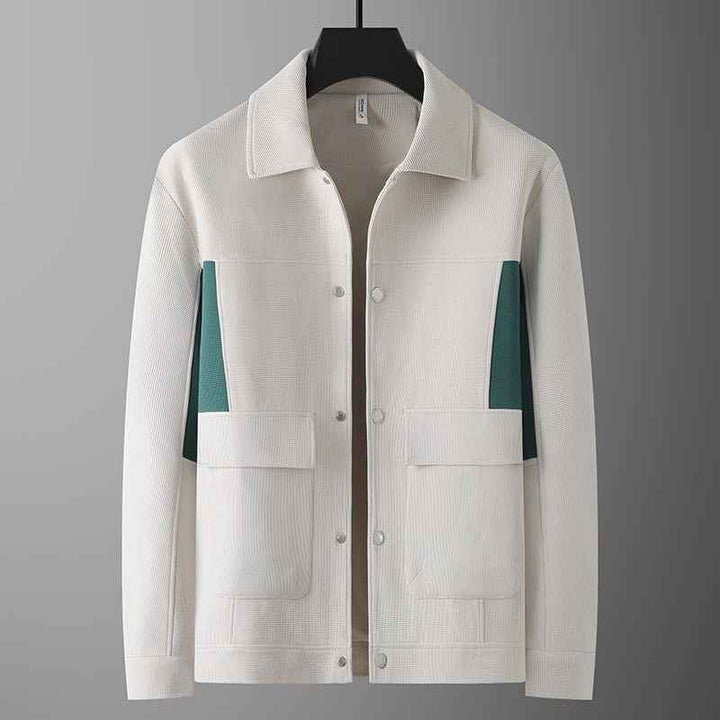 Men's Stylish Panel Jacket White