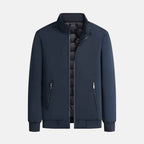 Men's Cotton Puffer Padded Solid Jacket Winter Essential Blue