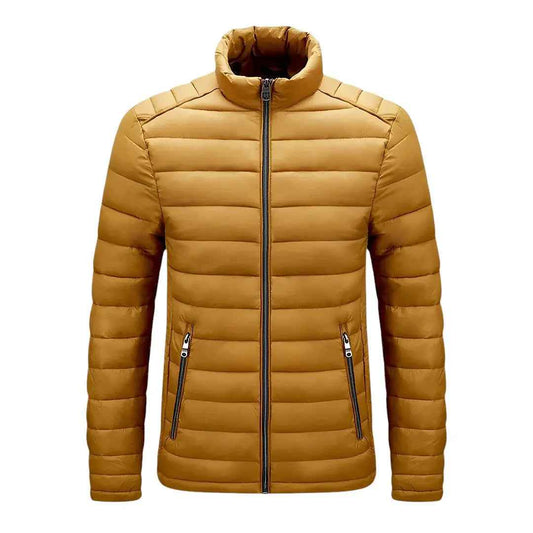 Men's Polyester Puffer Water-resistant Jacket Winter Essential Yellow