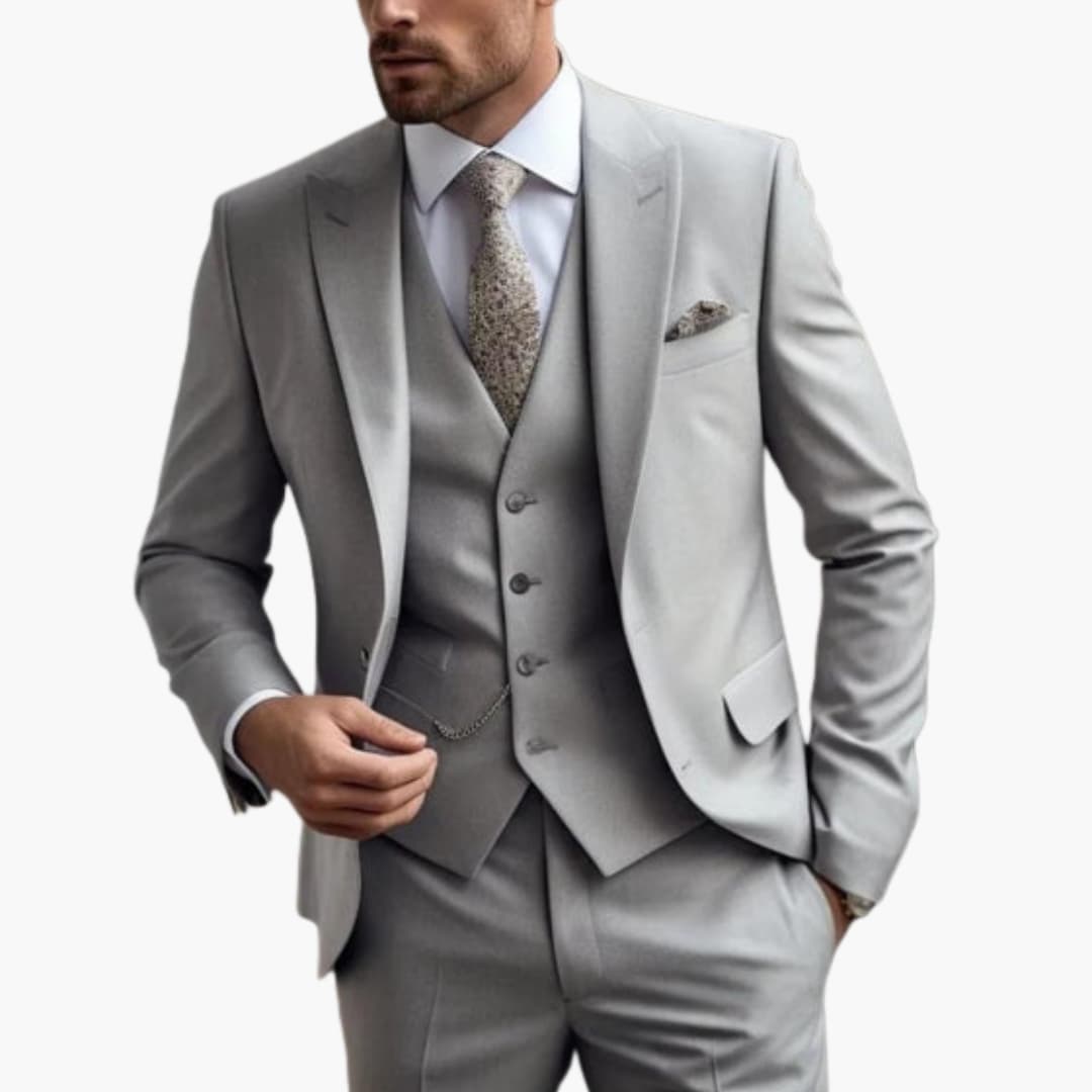 Men's Stylish Wedding Suit | Complete Outfit Gray
