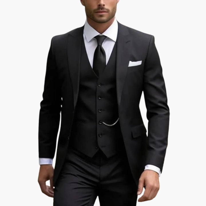 Men's Stylish Wedding Suit | Complete Outfit Black