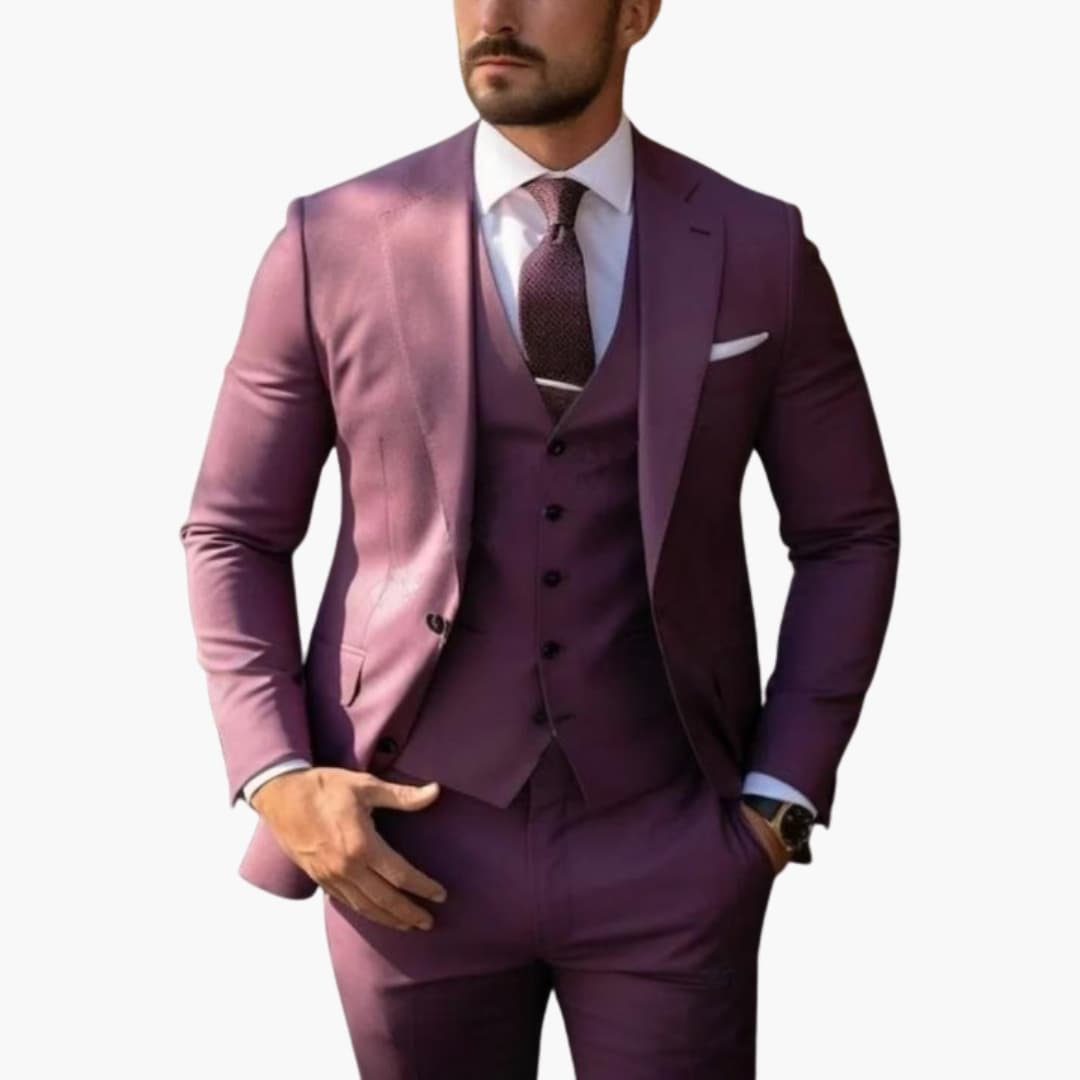 Men's Stylish Wedding Suit | Complete Outfit Purple