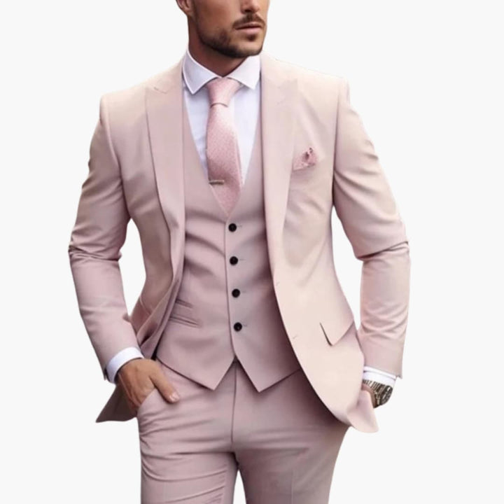Men's Stylish Wedding Suit | Complete Outfit Pink