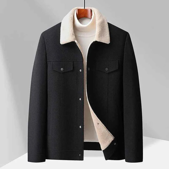 Men's Stylish Wood Jacket Black