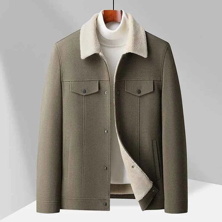 Men's Stylish Wood Jacket Army Green