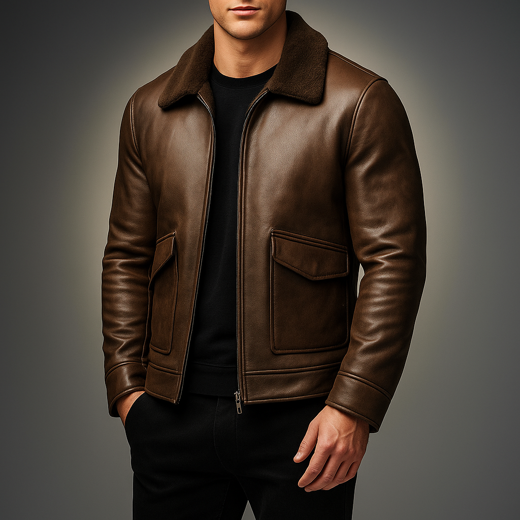 Men's Suede Aviator Jacket