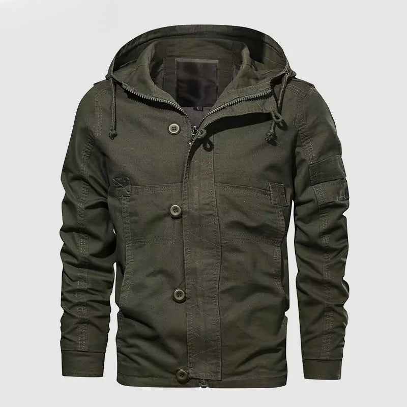 Men's Tactical Hooded Jacket - Versatile Outdoor Gear Green