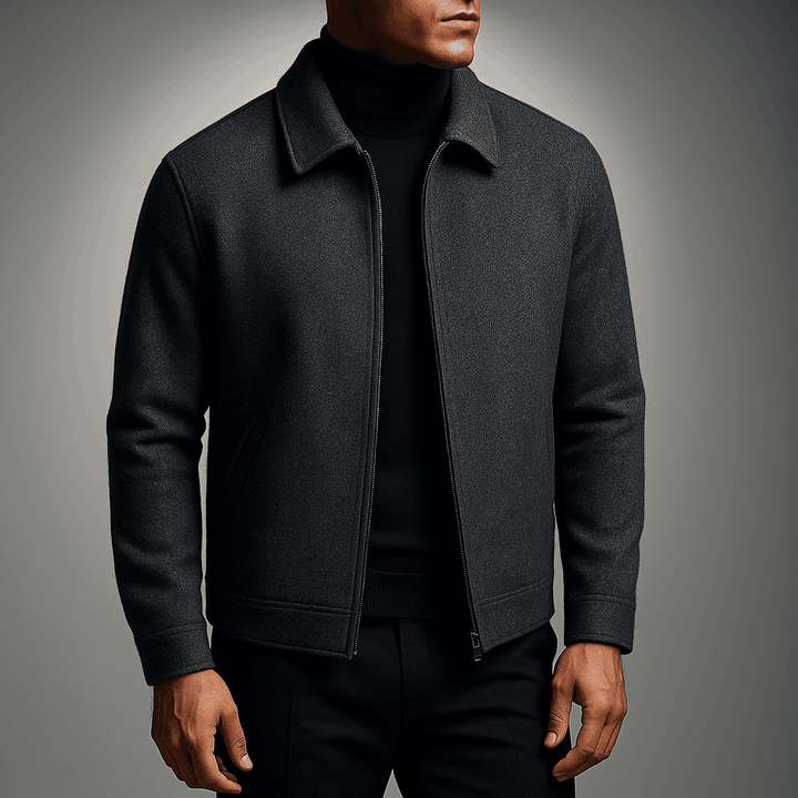 Men's Tailored Jacket - Stylish and Versatile Outerwear Black