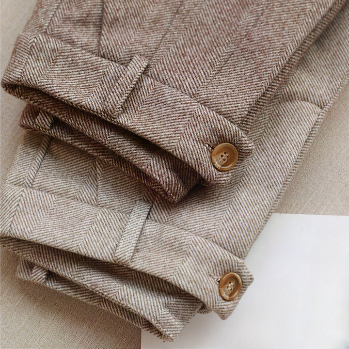Men's Tailored Pure Wool Trousers - Elegant Style