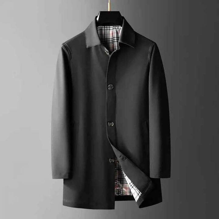 Men's Tailored Trench Coat Black