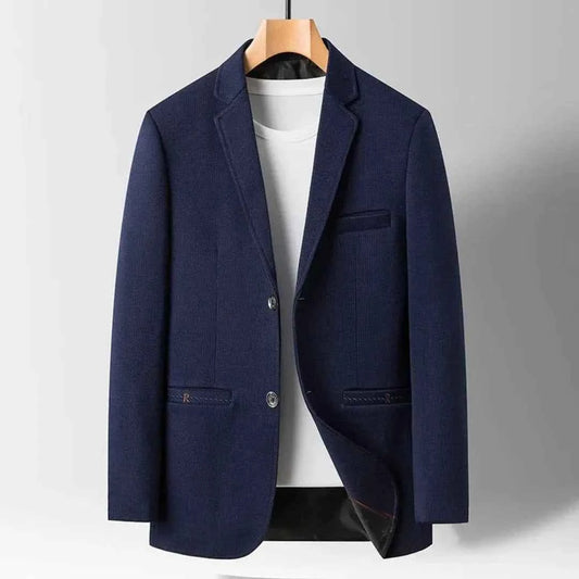 Men's Tailored Wool Blazer Royal Blue