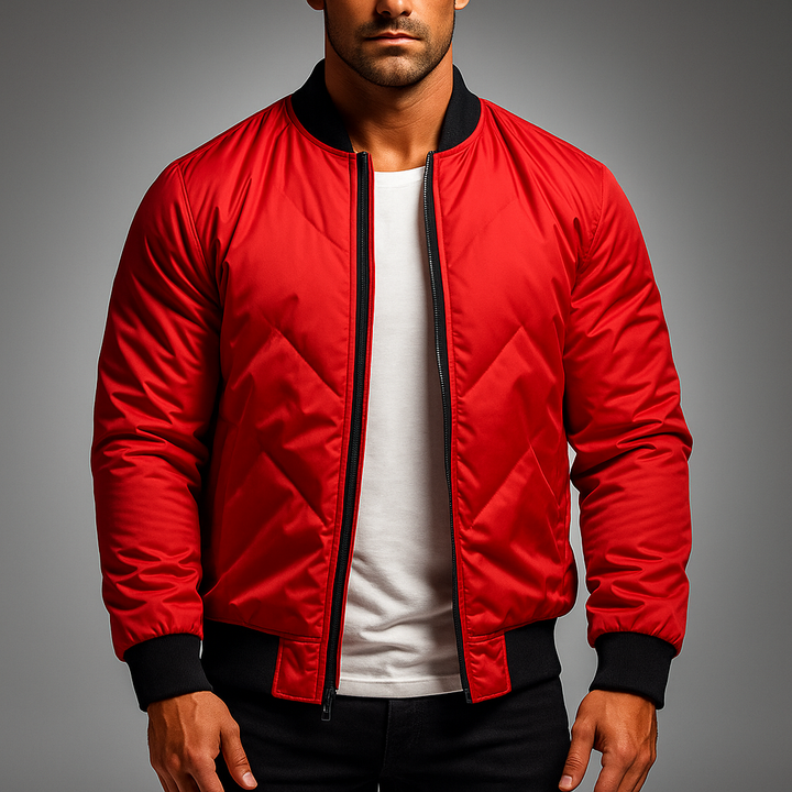 Men's Tech Bomber Jacket Red
