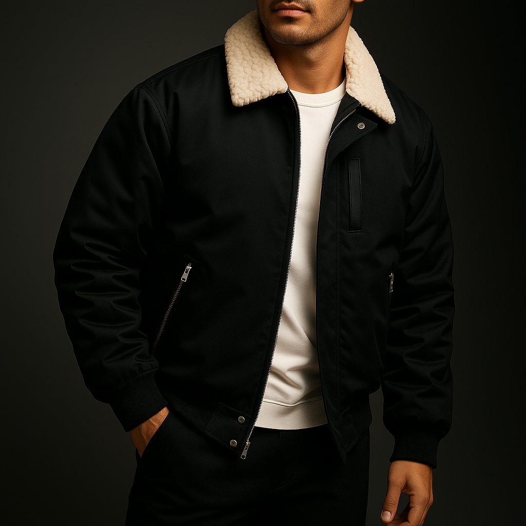 Men's Telluride Bomber Jacket - Stylish and Versatile Outerwear Black