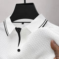 Men's Cotton Textured Knit Trousers Winter Essential Outerwear White