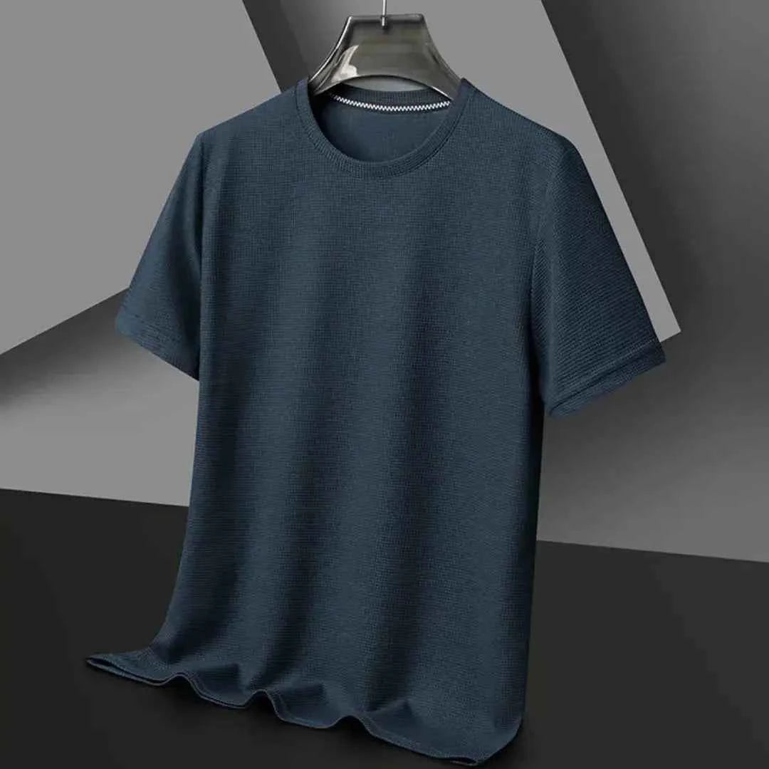 Men's Textured T-Shirt - Stylish and Comfortable Navy