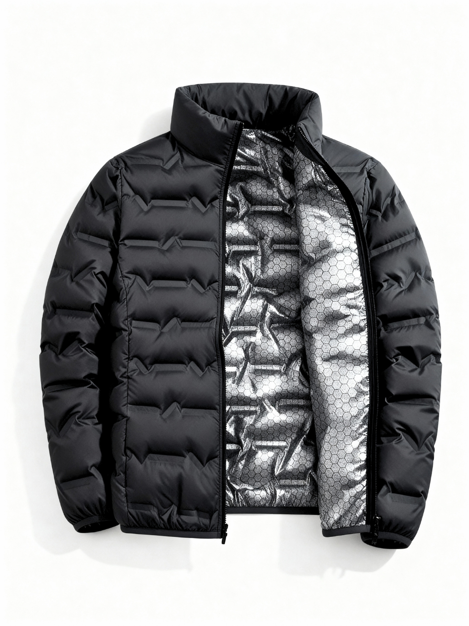 Men's Thermal Down Jacket - Monterra Style Black