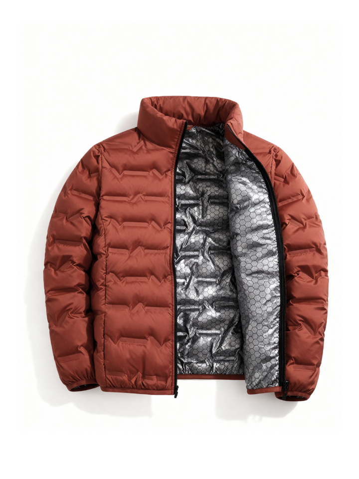 Men's Thermal Down Jacket - Monterra Style Red