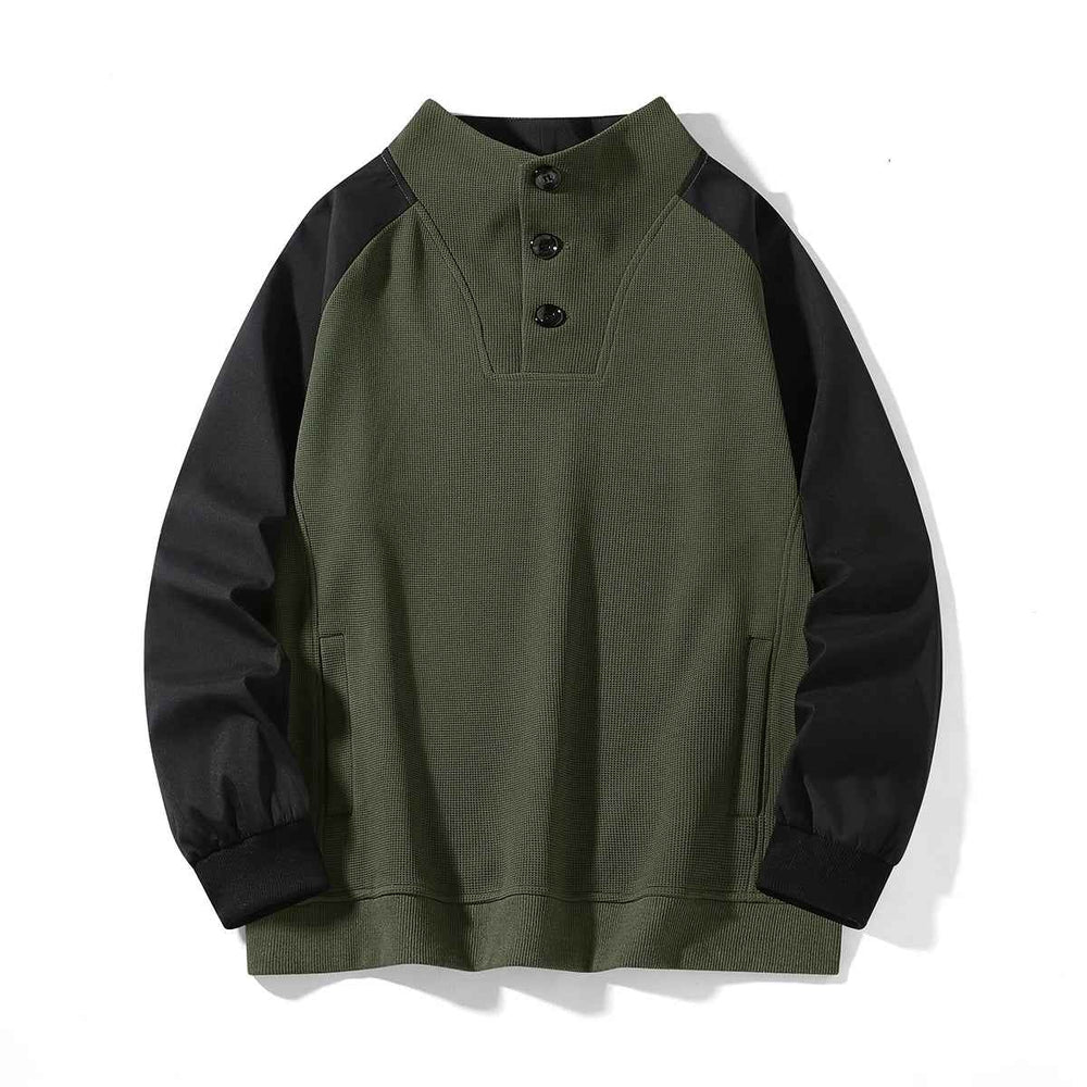 Men's Thermal Pullover for Ultimate Warmth Green