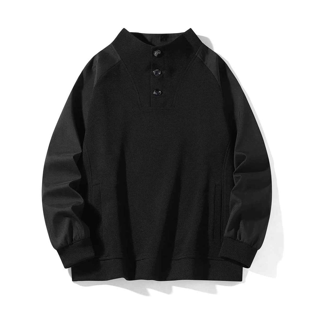 Men's Thermal Pullover for Ultimate Warmth Black