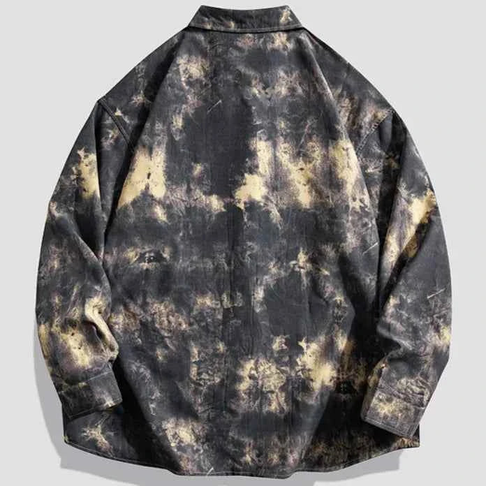 Men's Tie-Dye Button-Up Shirt