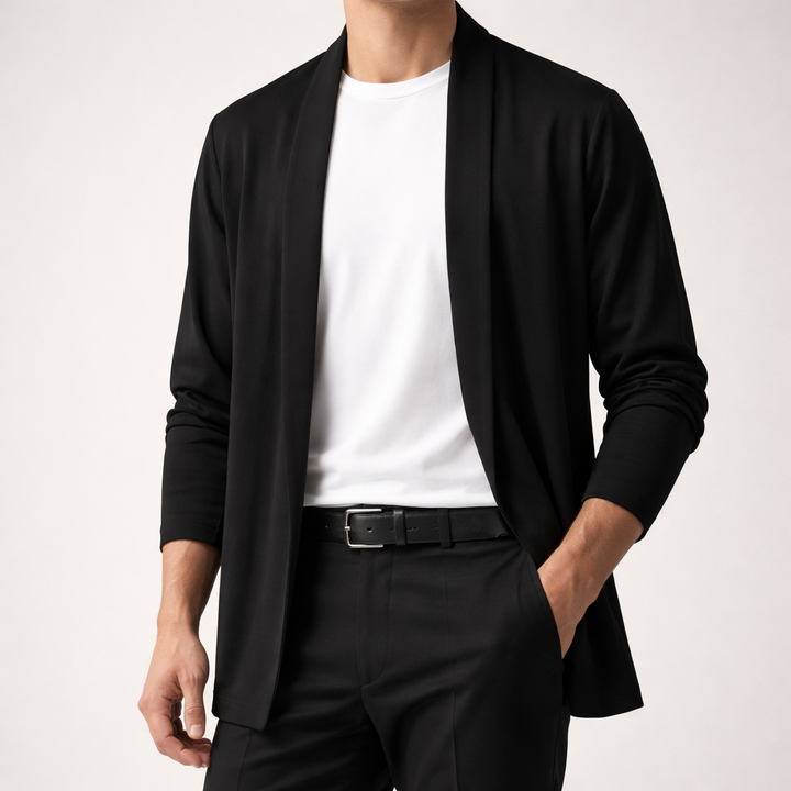 Men's Torino Knit Cardigan - Stylish and Comfortable Knitwear Black
