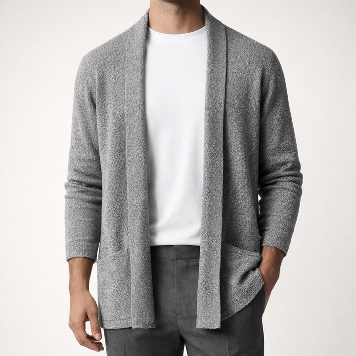 Men's Torino Knit Cardigan - Stylish and Comfortable Knitwear Gray