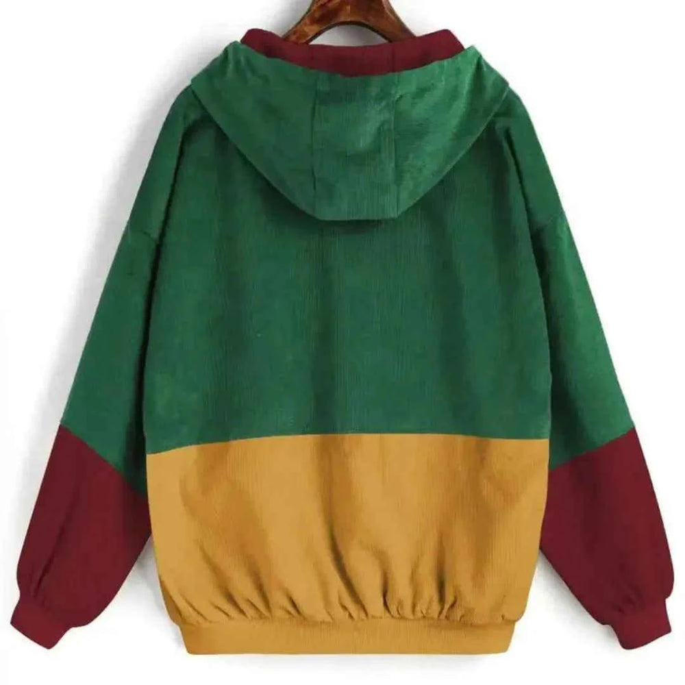 Men's Tri-Color Corduroy Patchwork Jacket