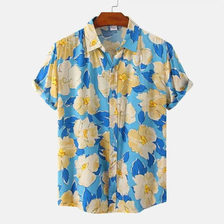 Men's Tropical Print Shirt Laguna Flame