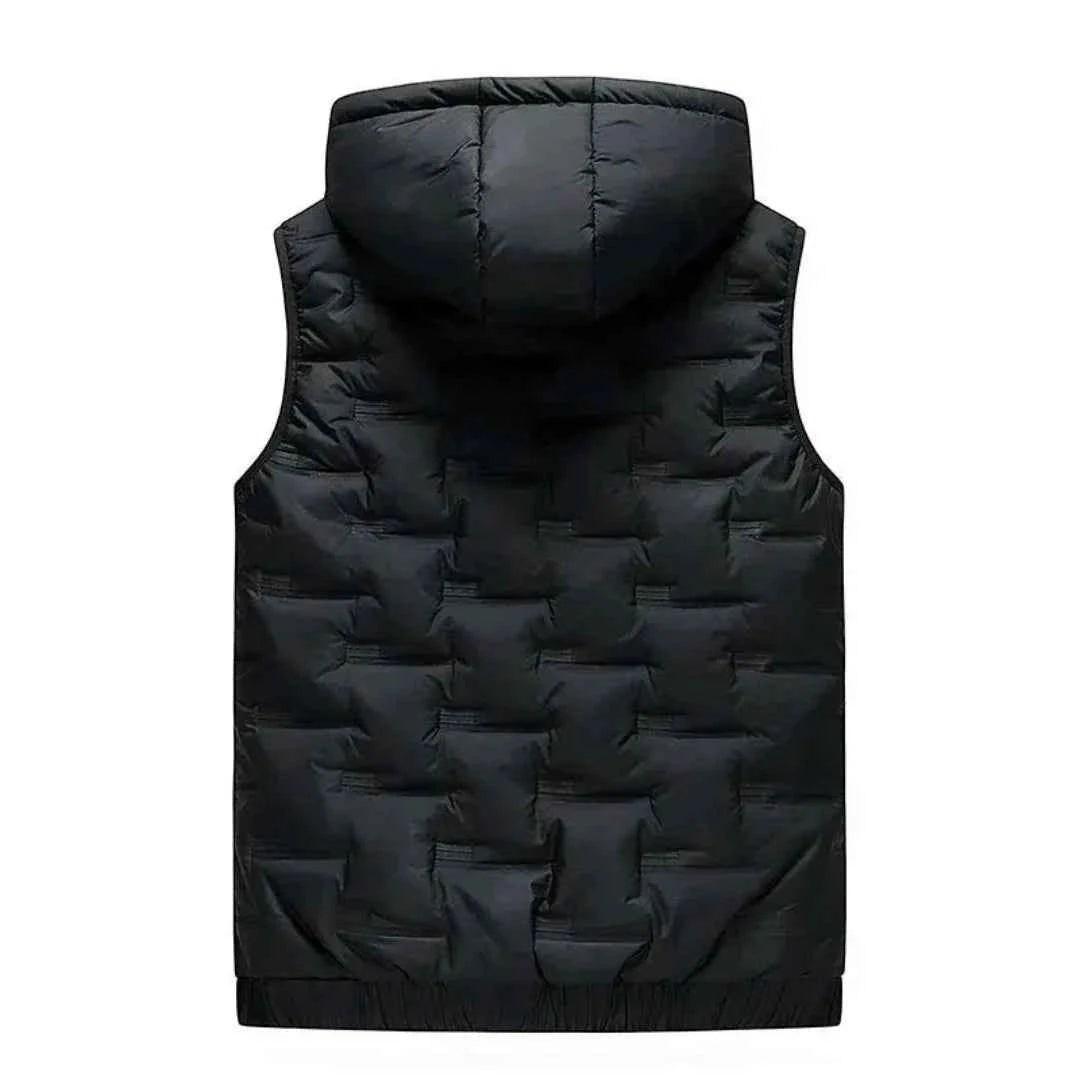 Men's Ultra-Light Hooded Down Vest in Amber