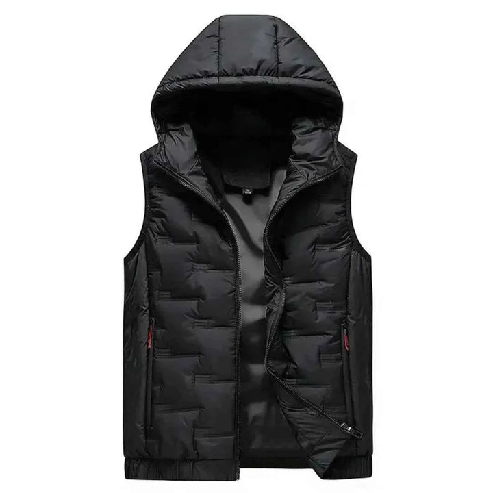 Men's Ultra-Light Hooded Down Vest in Amber Onyx