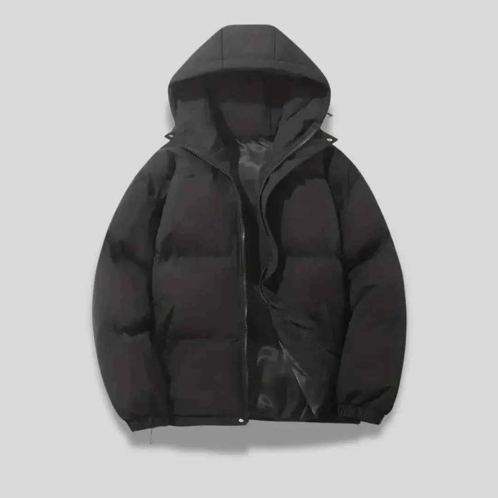 Men's Ultra-Warm Hooded Puffer Jacket Black