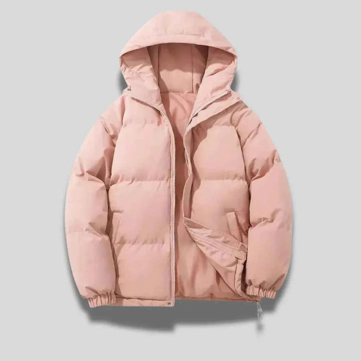 Men's Ultra-Warm Hooded Puffer Jacket Pink