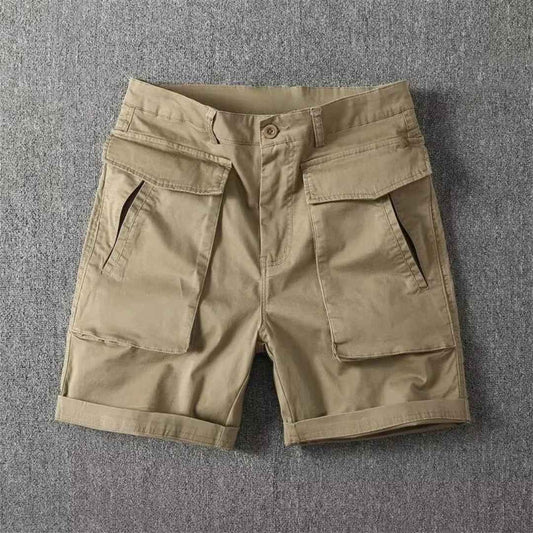 Men's Utility Cargo Shorts - Versatile and Functional Design Beige