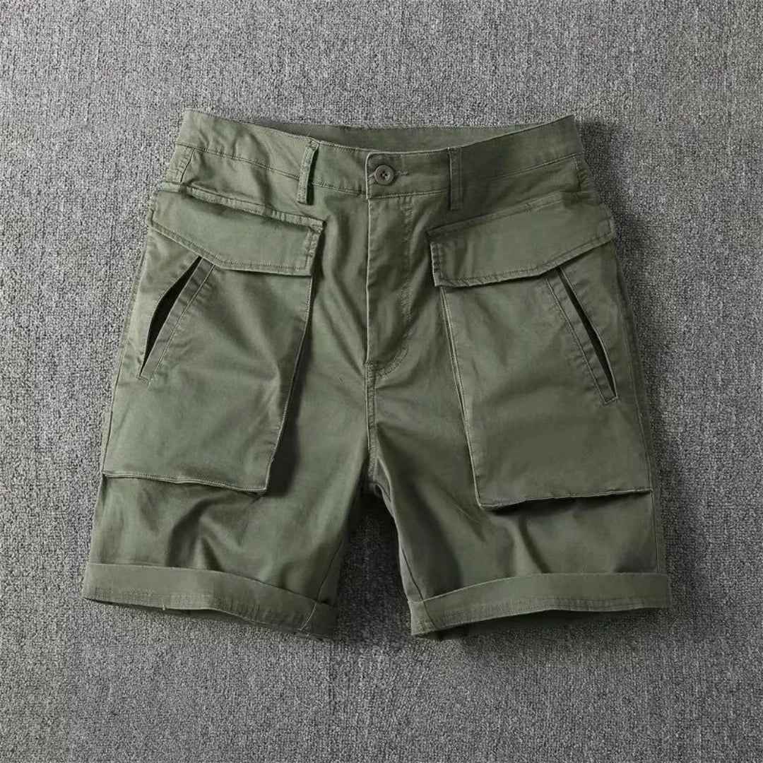 Men's Utility Cargo Shorts - Versatile and Functional Design Green