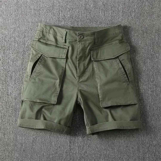 Men's Utility Cargo Shorts - Versatile and Functional Design Green
