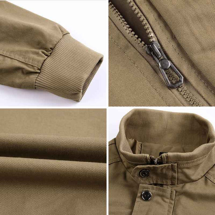 Men's Utility Jacket and Cargo Pants Set | Ribbed Cuffs and Button Pockets
